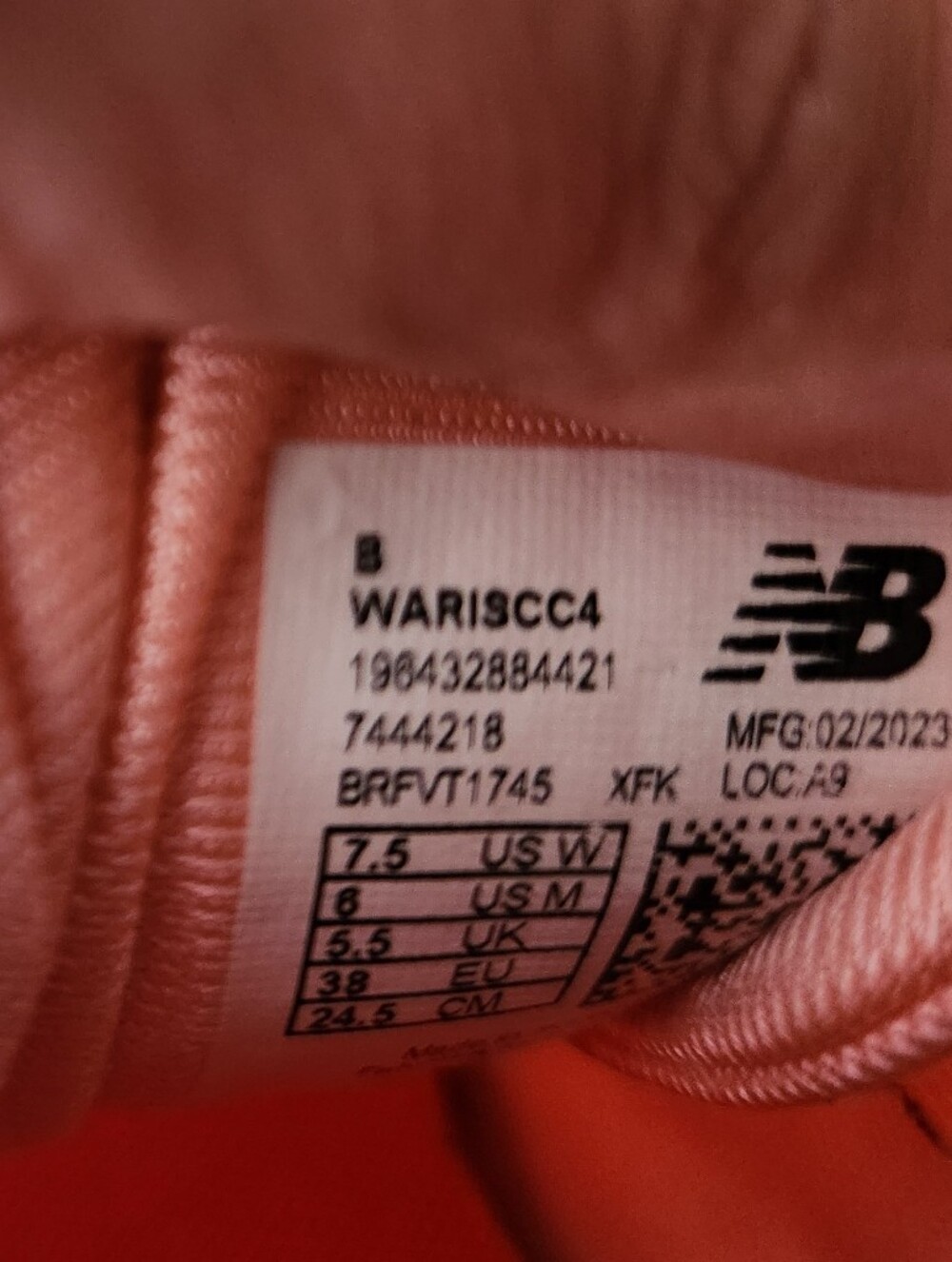 New Balance Coral Pink Mesh Running Sneakers - Picture 5 of 5
